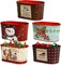 Christmas Metal Buckets, 5 Pieces Christmas Metal Herb Garden Planter, Christmas Decorations Galvanized Tin Bucket Pails for Party Home Table Centerpieces Decor 7.9" L x 5.2" W x 4.3" H